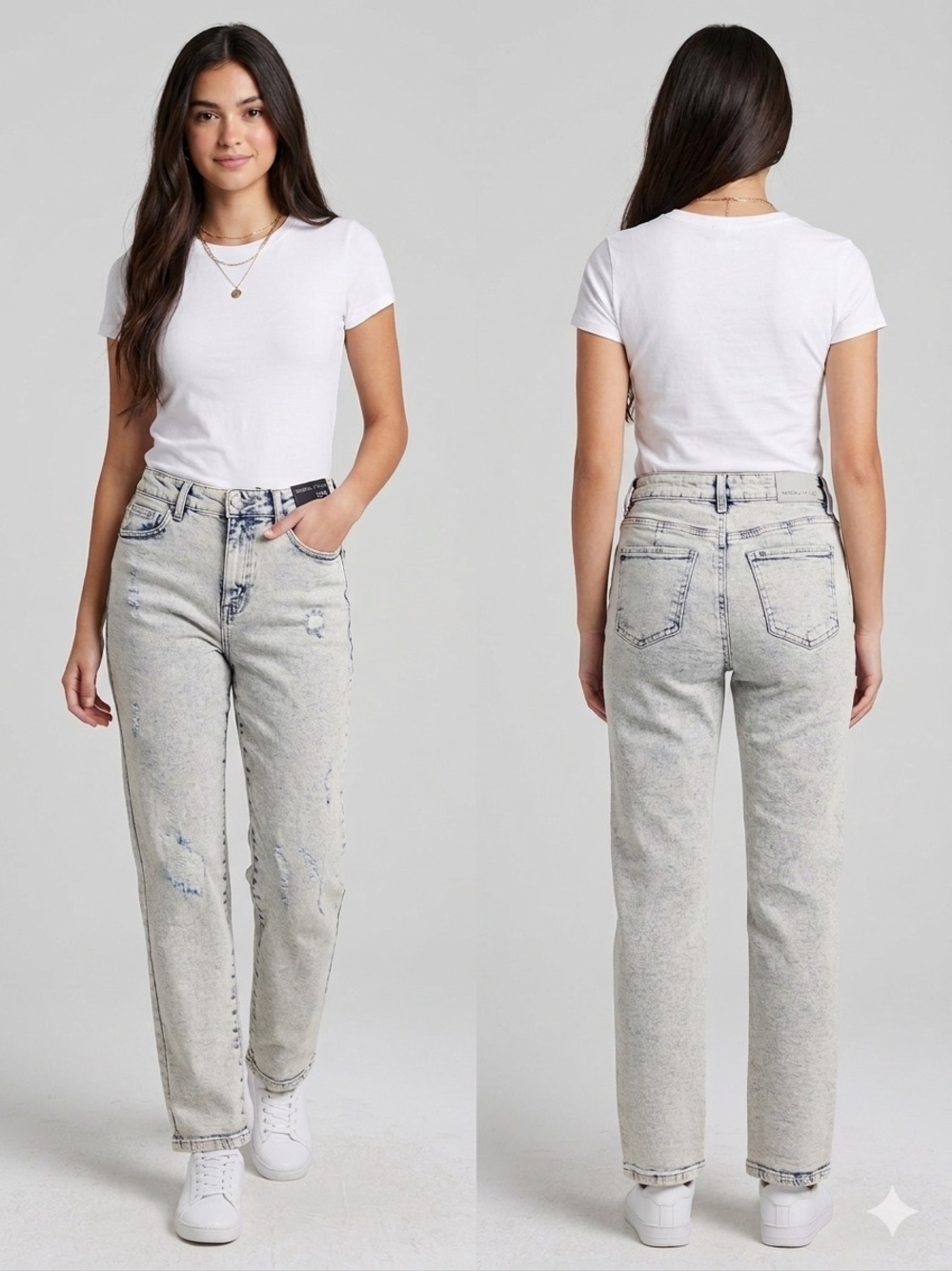 KENDALL + KYLIE The Icon High Rise Jeans Size 13/31 Acid Wash distressed NWT